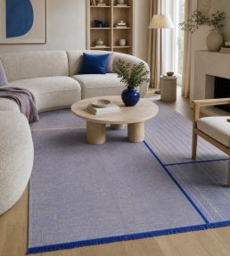 Louis De Poortere Monochromes Patch WW rug FF Blue 114271 FF Blue