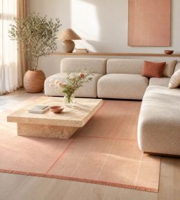 Louis De Poortere Monochromes Patch WW rug Pink 114138 Pink
