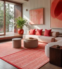 Louis De Poortere Monochromes Patch WW rug Red 114152 Red