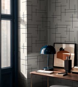 Monoclinic Wallpaper by Coordonne Navy