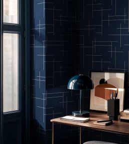 Monoclinic Wallpaper by Coordonne Ultramarine