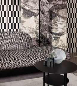 Monogram Fabric by Kirkby Design Monochrome