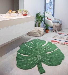 Lorena Canals Monstera Leaf rug Green C-MONSTERA Green
