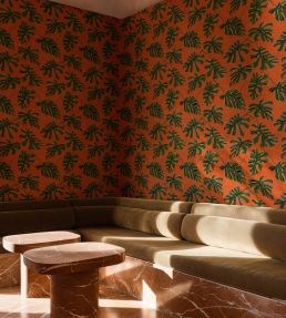 Monstera Wallpaper by Tres Tintas Naranja