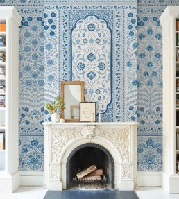 Montecito Panel Set Mural by Schumacher Indigo