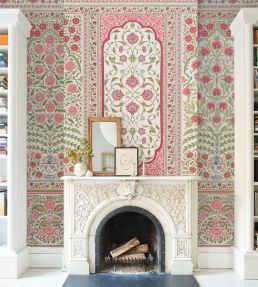 Montecito Panel Set Mural by Schumacher Red