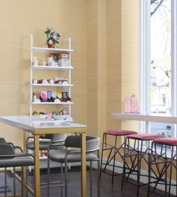 Montgomery Weave Wallpaper by Thibaut Grey