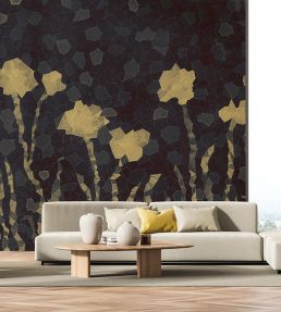 Montsi Mural by Tres Tintas Dark blue