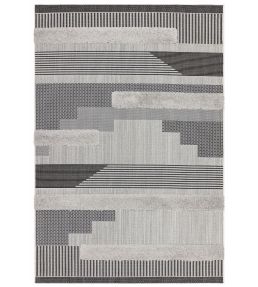 Asiatic Monty Geometric rug Black Grey MONT-05-80150 Black Grey