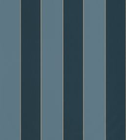 Moonlight Golden Lines Wallpaper by Caselio Bleu Paon Ocean