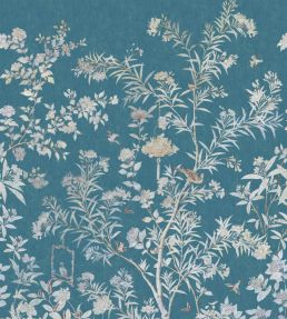 Moor Park Mural by 1838 Wallcoverings Prussian Blue