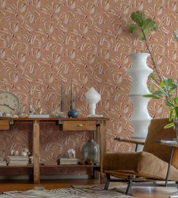 Moroccan Branches Wallpaper by Coordonne Pink
