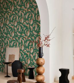 Moroccan Branches Wallpaper by Coordonne Turquoise