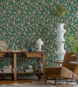 Moroccan Branches Wallpaper by Coordonne Turquoise