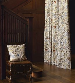 Mary Isobel Embroideries Fabric by Morris & Co Russet/Olive
