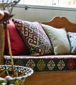 Burdock & Star Fabric by Morris & Co Fig/Carmine