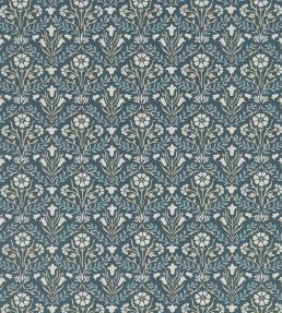 Morris Bellflowers Wallpaper by Morris & Co Indigo/Linen