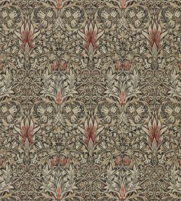 Snakeshead Wallpaper by Morris & Co Charcoal/Spice