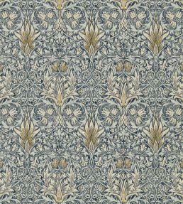 Snakeshead Wallpaper by Morris & Co Indigo/Cumin