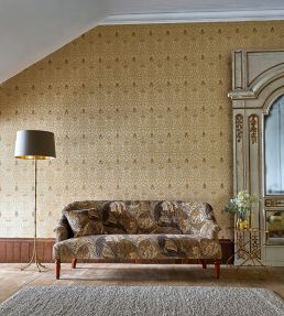 Snakeshead Wallpaper by Morris & Co Indigo/Cumin