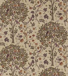 Kelmscott Tree Fabric by Morris & co Mulberry/Russet