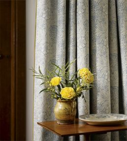 Marigold Fabric by Morris & co Indigo/Linen