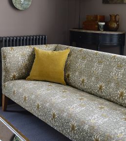 Snakeshead Fabric by Morris & Co Pewter/Gold