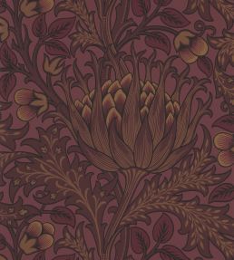 Artichoke Wallpaper by Morris & Co Wine