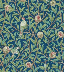 Bird & Pomegranate Wallpaper by Morris & Co Blue/Sage