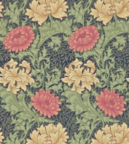 Chrysanthemum Wallpaper by Morris & Co Indigo