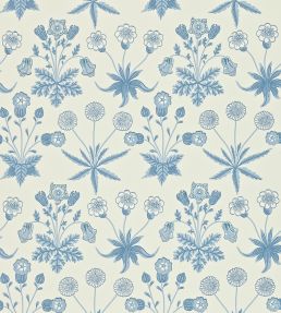 Daisy Wallpaper by Morris & Co Blue/Ivory
