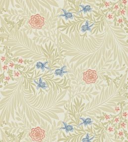 Larkspur Wallpaper by Morris & Co Manilla/Old Rose