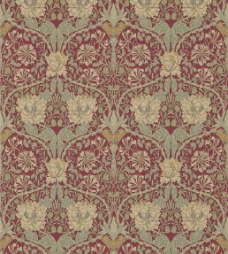 Honeysuckle & Tulip Wallpaper by Morris & Co Red/Gold