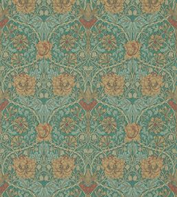 Honeysuckle & Tulip Wallpaper by Morris & Co Emerald/Russet