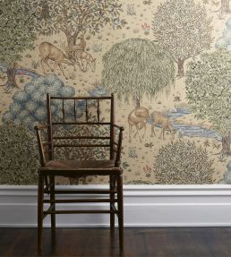 The Brook Wallpaper by Morris & Co Linen