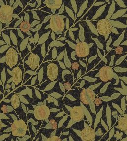 Fruit Fabric by Morris & Co Black/Claret