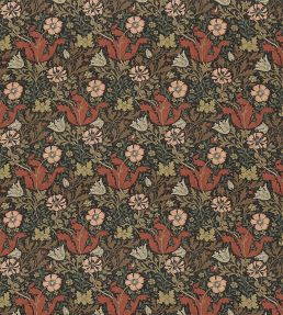 Compton Fabric by Morris & Co Terracotta/Multi