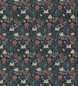 Compton Fabric by Morris & Co Indigo/Green