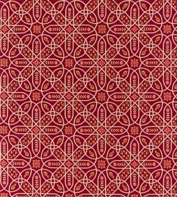 Brophy Embroidery Fabric by Morris & Co Wine