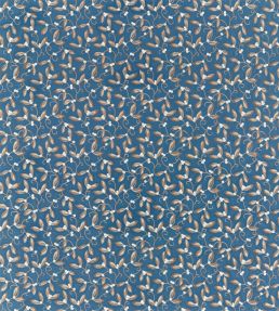 Mistletoe Embroidery Fabric by Morris & Co May Blue