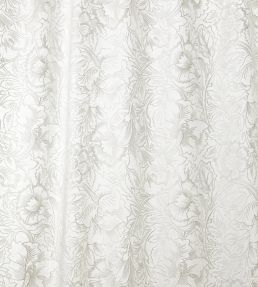 Pure Poppy Embroidery Fabric by Morris & Co Paper White