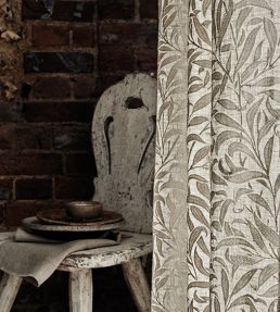 Pure Willow Bough Embroidery Fabric by Morris & Co Paper White