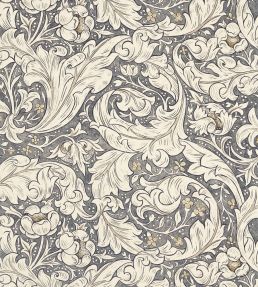 Pure Bachelors Button Fabric by Morris & Co Black Ink