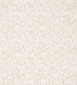Pure Bachelors Button Embroidery Fabric by Morris & Co Flax