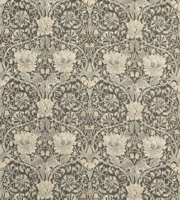 Pure Honeysuckle & Tulip Fabric by Morris & Co Black Ink