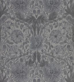Pure Honeysuckle & Tulip Wallpaper by Morris & Co Black Ink
