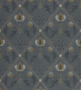 Pure Trellis Wallpaper by Morris & Co Black Ink