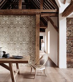 Pure Lodden Wallpaper by Morris & Co Charcoal/Gold