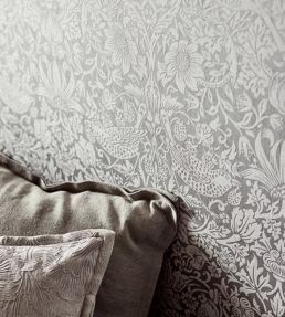 Pure Strawberry Thief Wallpaper by Morris & Co Ecru/Cream