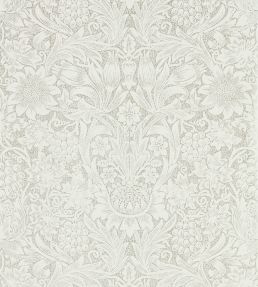 Pure Sunflower Wallpaper by Morris & Co Chalk/Silver